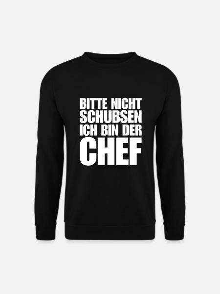 lustiger chef spruch bester stolzer chef humor - Unisex Pullover - Schwarz