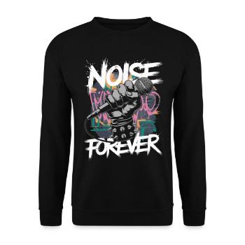 Noise Forever Punk Rock Metal Music - Unisex Sweatshirt - black - Front - Alina (178cm) & Michal (187cm)