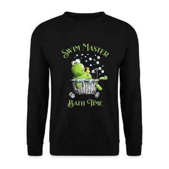 Swim Master Bath Time Wellness Frog Bathtub - Unisex Sweatshirt - black - Front - Alina (178cm) & Michal (187cm)