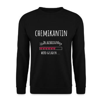 Chemikantin Ausbildung Beruf Geschenk - Unisex Pullover - Schwarz - Vorne - Alina (178cm) & Michal (187cm)
