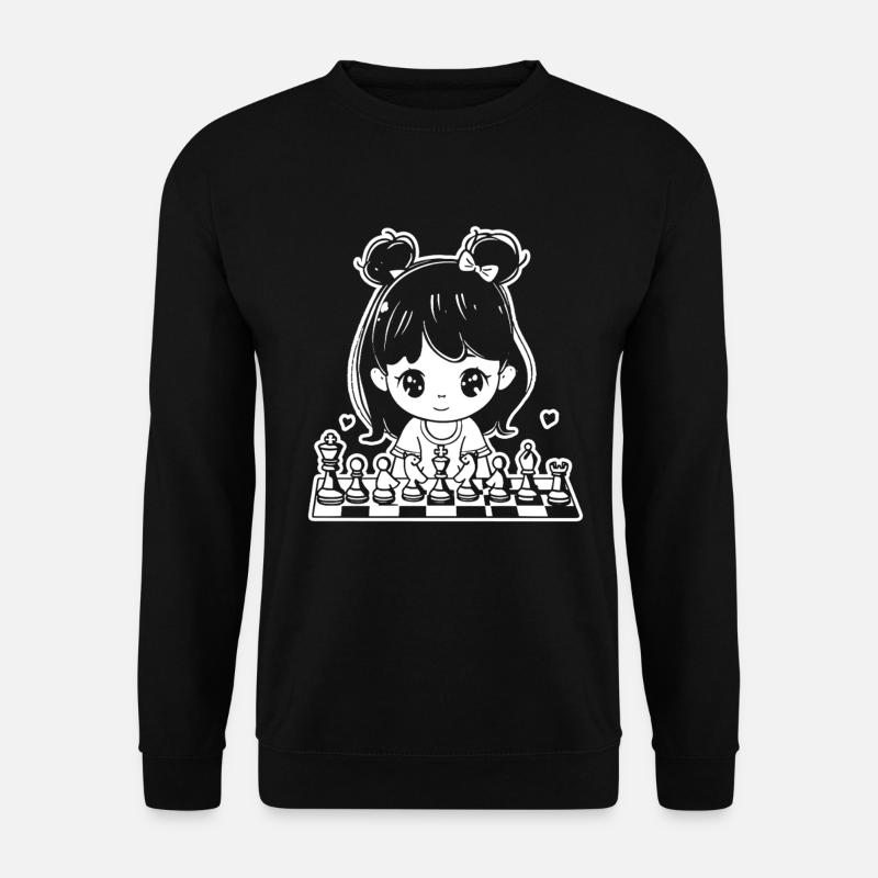 Cartoon Chess Player - Unisex Sweatshirt - black