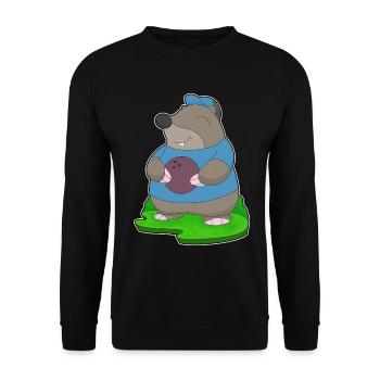 Mole Bowling Bowling Ball - Unisex Sweatshirt - black - Front - Alina (178cm) & Michal (187cm)