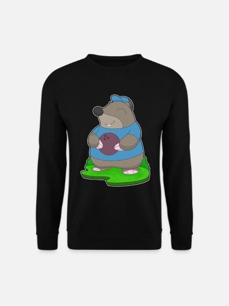 Mole Bowling Bowling Ball - Unisex Sweatshirt - black