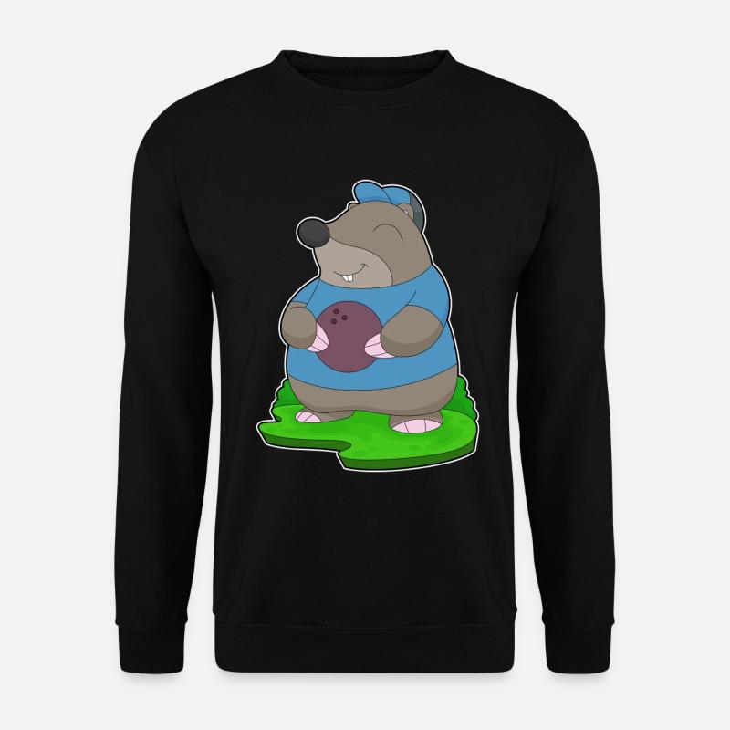 Mole Bowling Bowling Ball - Unisex Sweatshirt - black