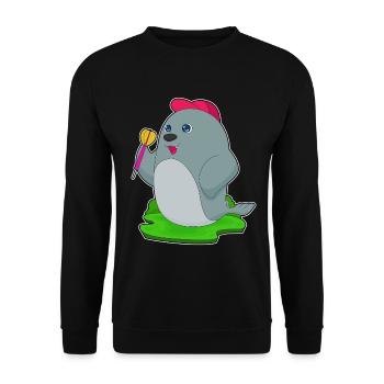 Seal Dart Dart - Unisex Sweatshirt - black - Front - Alina (178cm) & Michal (187cm)