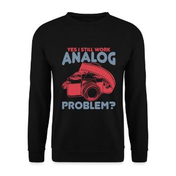 je travaille toujours en analogique, problème - Sweat-shirt Unisexe - noir - Devant - Alina (178cm) & Michal (187cm)