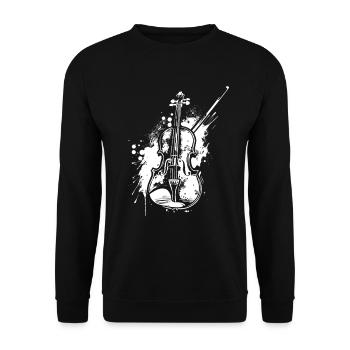 Violon drôle - Sweat-shirt Unisexe - noir - Devant - Alina (178cm) & Michal (187cm)