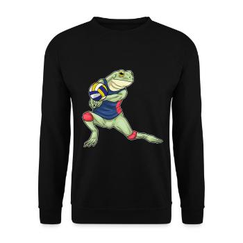 Frog Volleyball Player Volleyball - Unisex Sweatshirt - black - Front - Alina (178cm) & Michal (187cm)
