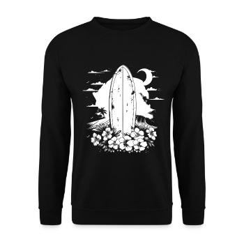 Surfboard - Unisex Sweatshirt - black - Front - Alina (178cm) & Michal (187cm)