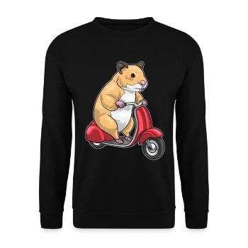 Hamster Scooter - Sweat-shirt Unisexe - noir - Devant - Alina (178cm) & Michal (187cm)