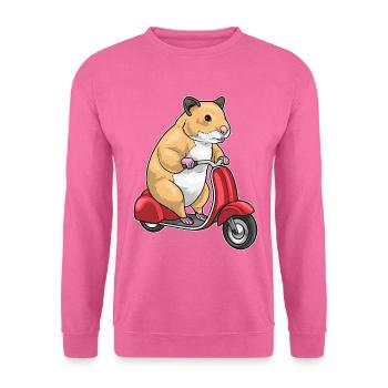 Hamster Motorroller - Unisex Pullover - Pink - Vorne