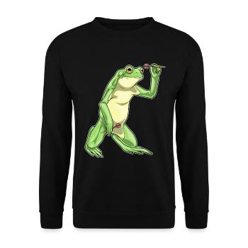Frog Dart Dart - Unisex Sweatshirt - black - Front - Alina (178cm) & Michal (187cm)