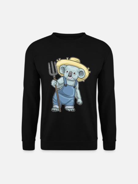 Koala Farmer Pitchfork Farm - Unisex Sweatshirt - black
