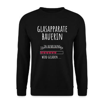 Glasapparatebauerin Ausbildung Beruf Geschenk - Unisex Pullover - Schwarz - Vorne - Alina (178cm) & Michal (187cm)