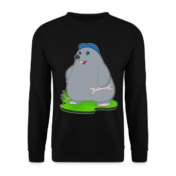 Atelier de clé mécanique Mole - Sweat-shirt Unisexe - noir - Devant - Alina (178cm) & Michal (187cm)