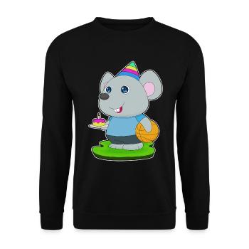 Mouse Birthday Basketball - Unisex Sweatshirt - black - Front - Alina (178cm) & Michal (187cm)