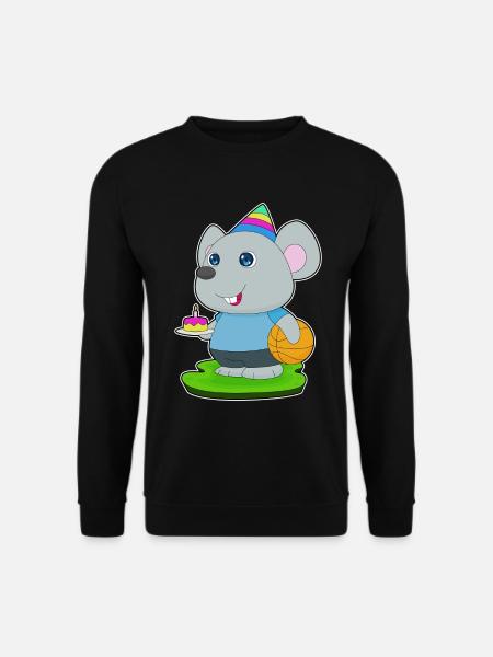Mouse Birthday Basketball - Unisex Sweatshirt - black