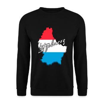 Luxembourg Pride, Luxembourg flag - Unisex Sweatshirt - black - Front - Alina (178cm) & Michal (187cm)