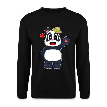 Panda Hut - Unisex Pullover - Schwarz - Vorne - Alina (178cm) & Michal (187cm)