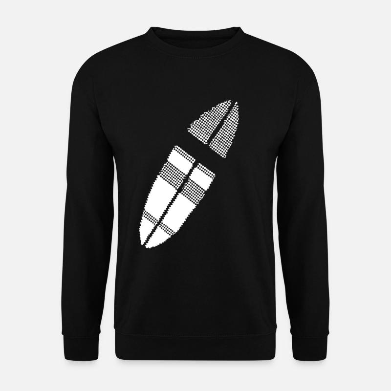 Surfbrett Pixel Grafik - Unisex Pullover - Schwarz