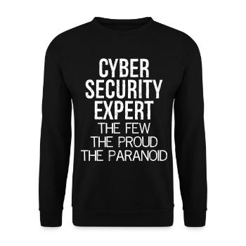 cyber security expert the few the proud paranoid - Unisex Sweatshirt - black - Front - Alina (178cm) & Michal (187cm)