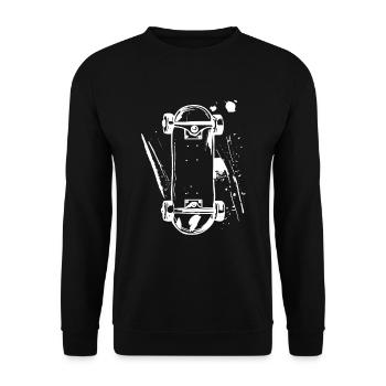 Skateboarding - Unisex Sweatshirt - black - Front - Alina (178cm) & Michal (187cm)