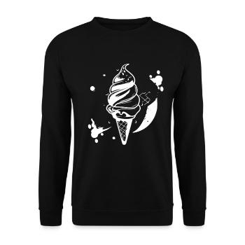 Soft Cream Sketch - Unisex Sweatshirt - black - Front - Alina (178cm) & Michal (187cm)