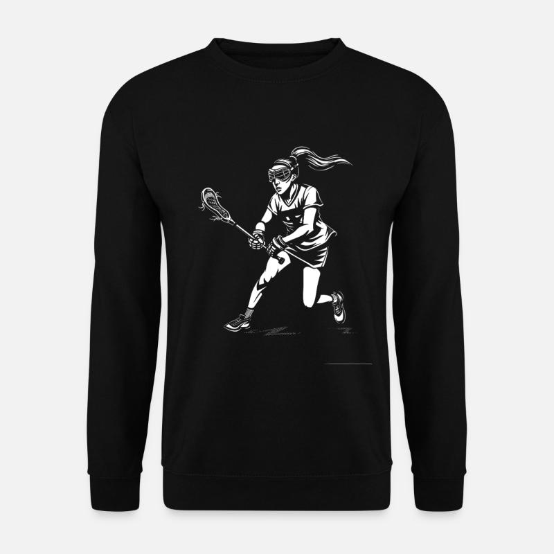 Weiblicher Lacrosse Spieler - Unisex Pullover - Schwarz