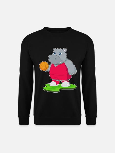 Hippopotame Basketteur Basketteur - Sweat-shirt Unisexe - noir