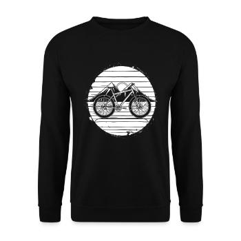 Mountain Bike Cyclist Graphic - Unisex Sweatshirt - black - Front - Alina (178cm) & Michal (187cm)