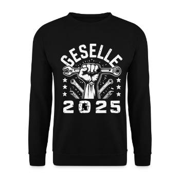 Examen de compagnon réussi Certificat d’apprenti compagnon 2025 - Sweat-shirt Unisexe - noir - Devant - Alina (178cm) & Michal (187cm)