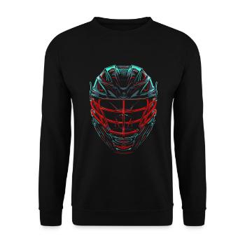 Lacrosse Helmet Retrowave - Unisex Sweatshirt - black - Front - Alina (178cm) & Michal (187cm)