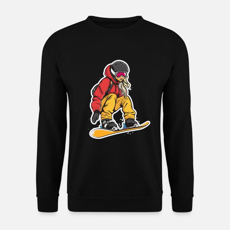 Graphique du snowboarder - Sweat-shirt Unisexe - noir