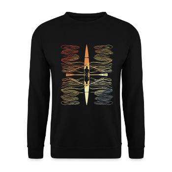 Vintage Rowing - Unisex Sweatshirt - black - Front - Alina (178cm) & Michal (187cm)