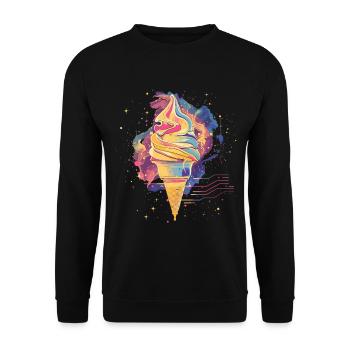Cream Vaporwave - Unisex Sweatshirt - black - Front - Alina (178cm) & Michal (187cm)