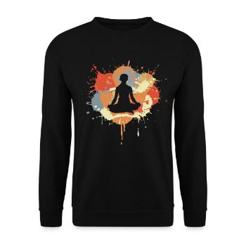 Yoga - Unisex Sweatshirt - black - Front - Alina (178cm) & Michal (187cm)