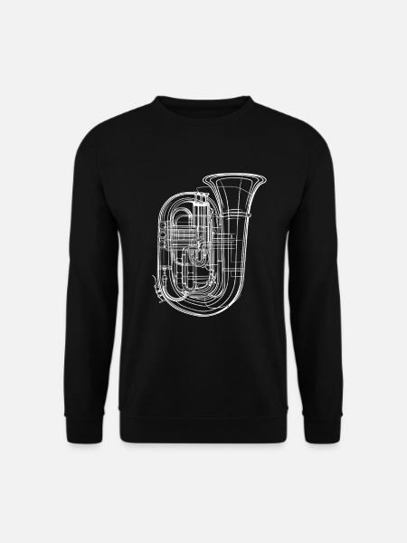 Tuba Sketch - Unisex Sweatshirt - black