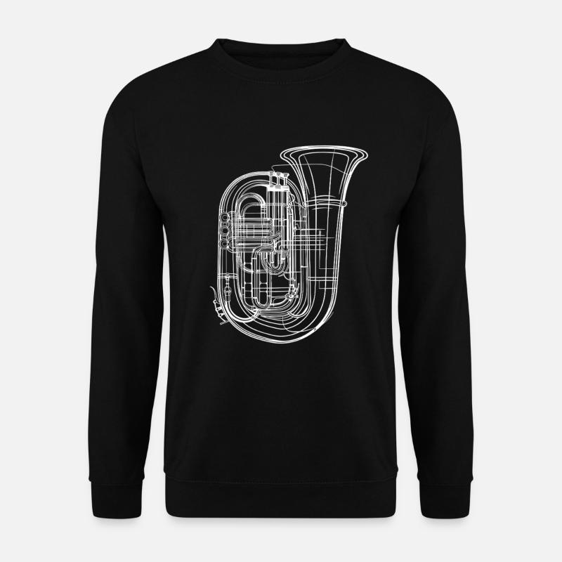 Tuba Sketch - Unisex Sweatshirt - black