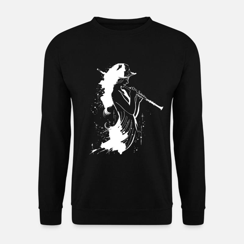 Flute Player Sketch - Unisex Sweatshirt - black