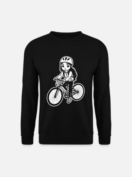 Female cyclist sketch - Unisex Sweatshirt - black