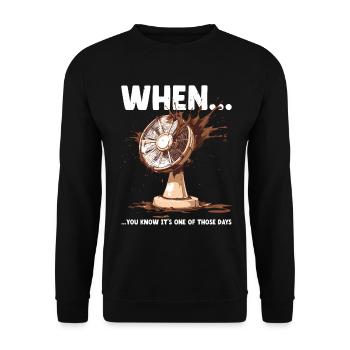 Funny Disaster Office Meme Colleagues Murphy's Law - Unisex Sweatshirt - black - Front - Alina (178cm) & Michal (187cm)