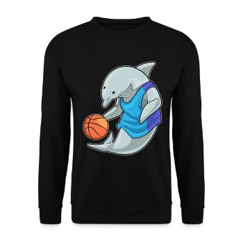 Dolphin Basketteur Basketteur - Sweat-shirt Unisexe - noir - Devant - Alina (178cm) & Michal (187cm)
