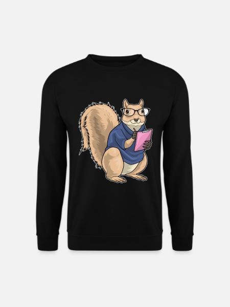 Squirrel Secretary Clipboard Office - Unisex Sweatshirt - black