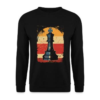 Chess piece Steamwave - Unisex Sweatshirt - black - Front - Alina (178cm) & Michal (187cm)