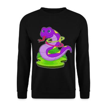 Snake Fitness Hoop Workout Gymnastics - Unisex Sweatshirt - black - Front - Alina (178cm) & Michal (187cm)