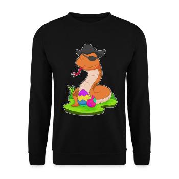 Snake Easter Pirate - Unisex Sweatshirt - black - Front - Alina (178cm) & Michal (187cm)
