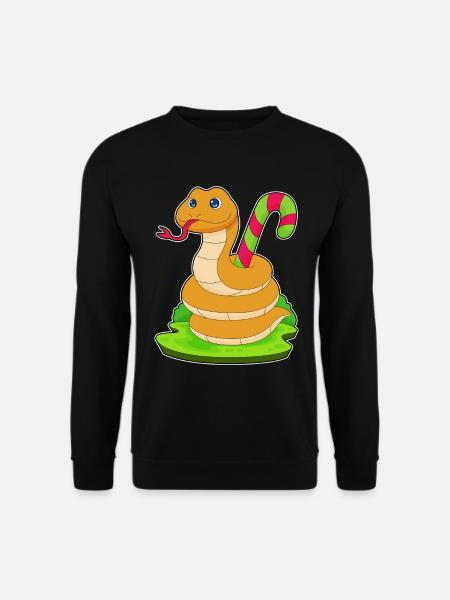 Schlange Zuckerstange - Unisex Pullover - Schwarz