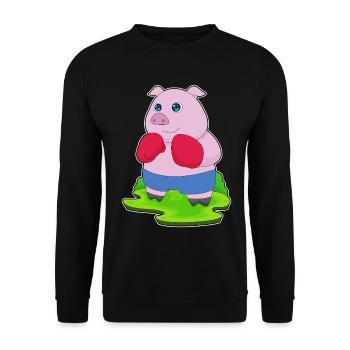 Pig Boxer Gants de boxe Boxe - Sweat-shirt Unisexe - noir - Devant - Alina (178cm) & Michal (187cm)