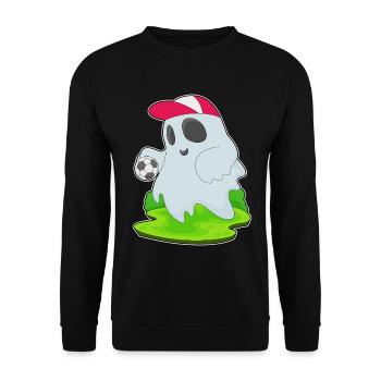 Fantôme Halloween Football - Sweat-shirt Unisexe - noir - Devant - Alina (178cm) & Michal (187cm)