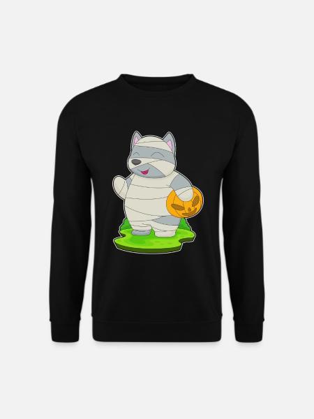 Cat Halloween Mummy - Unisex Sweatshirt - black
